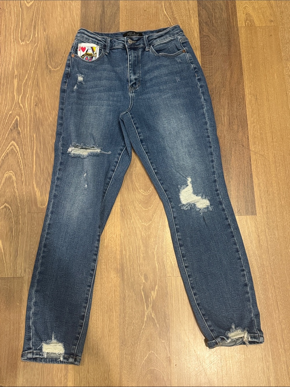 Judy Blue Queen of Hearts Straight Leg Jean 7/28